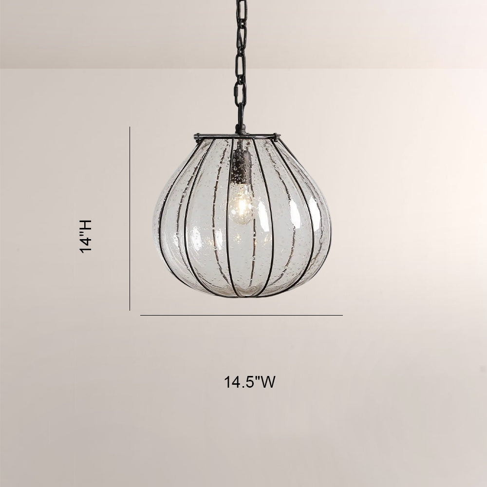 Amira Seeded Glass Gourd Pendant - XYlight