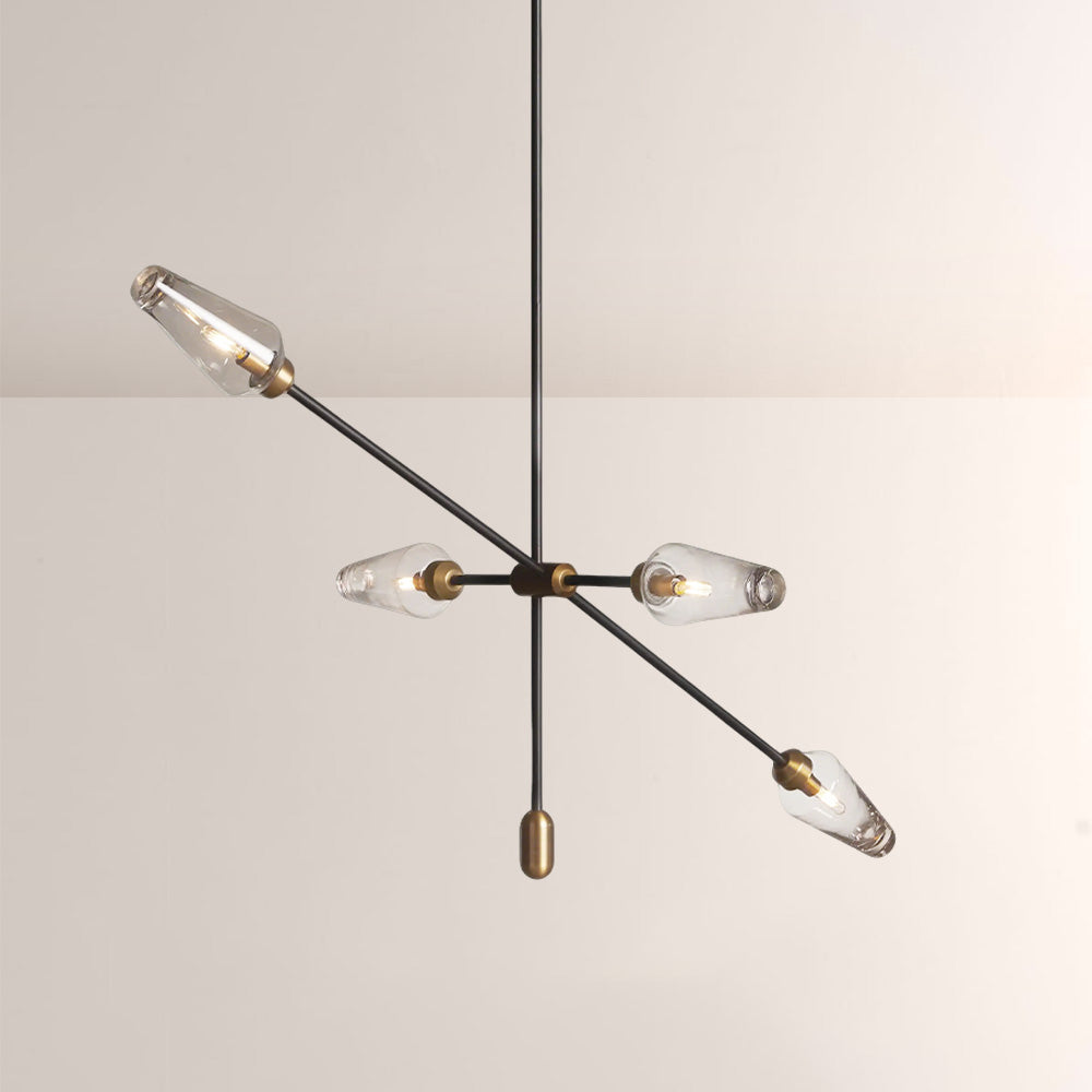 Arrow Bronze Glass Chandelier - XYlight