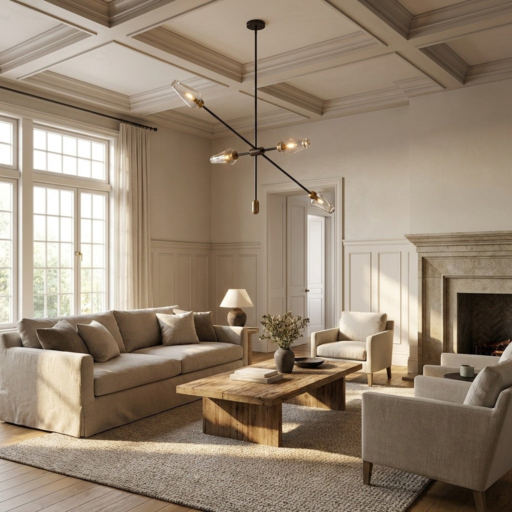 Arrow Bronze Glass Chandelier - XYlight