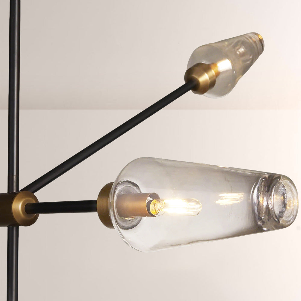 Arrow Bronze Glass Chandelier - XYlight