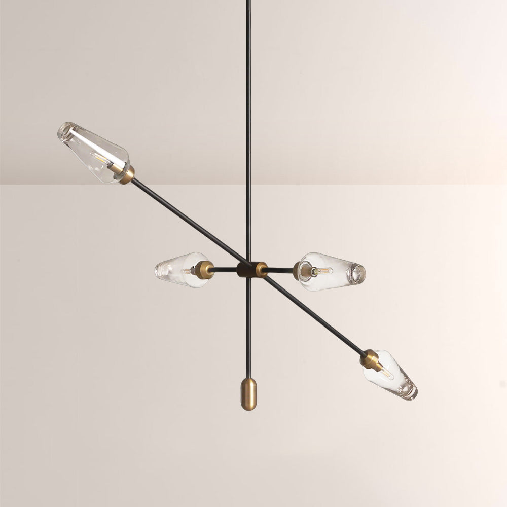 Arrow Bronze Glass Chandelier - XYlight