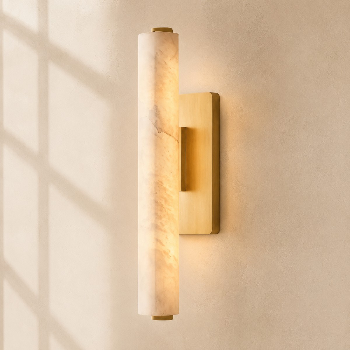 Aubrenor Modern Single Alabaster Sconce - XYlight