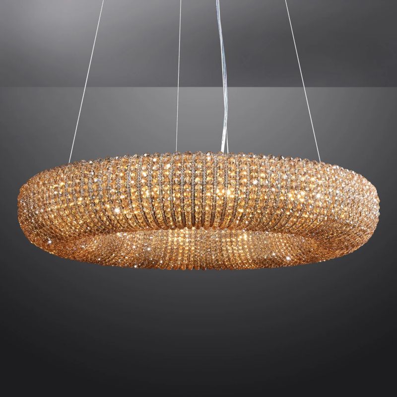 Audalune Round Crystal LED Chandelier - XYlight