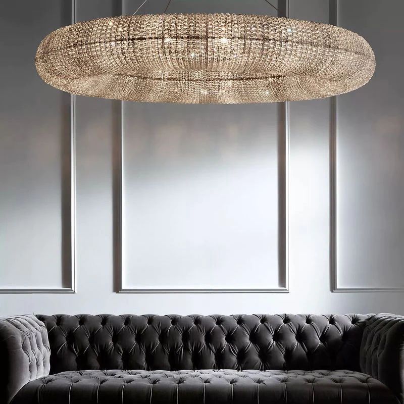 Audalune Round Crystal LED Chandelier - XYlight