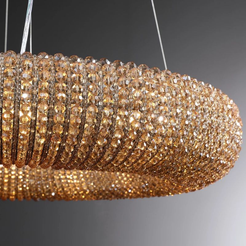 Audalune Round Crystal LED Chandelier - XYlight