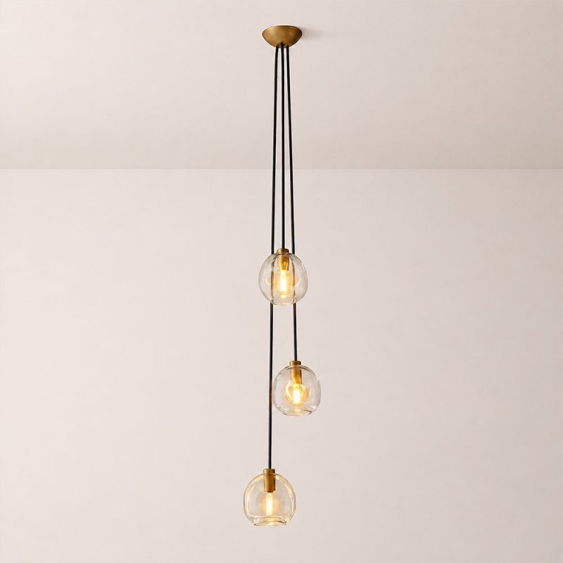 Aumardel Clear Glass Cascade Pendant
