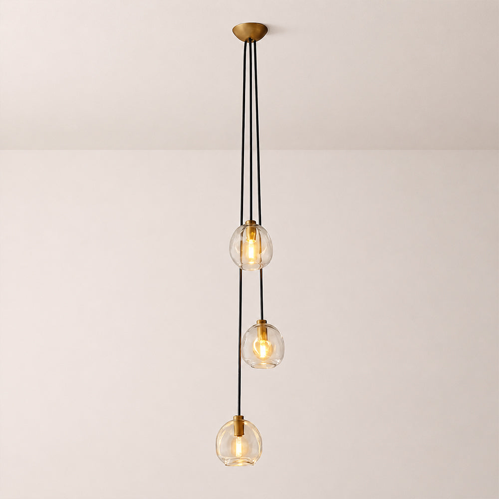 Aumardel Clear Glass Cascade Pendant - XYlight