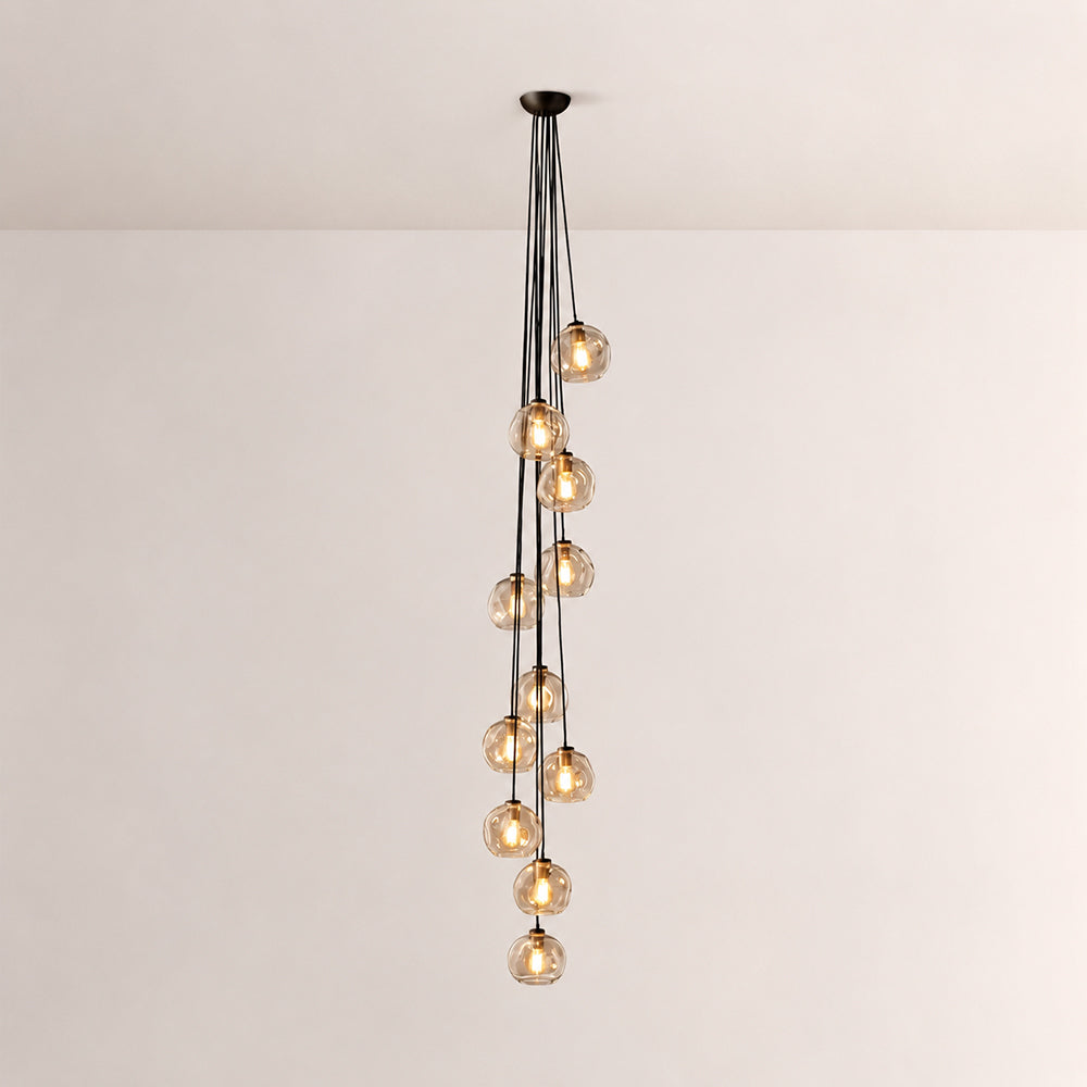 Aumardel Clear Glass Cascade Pendant - XYlight
