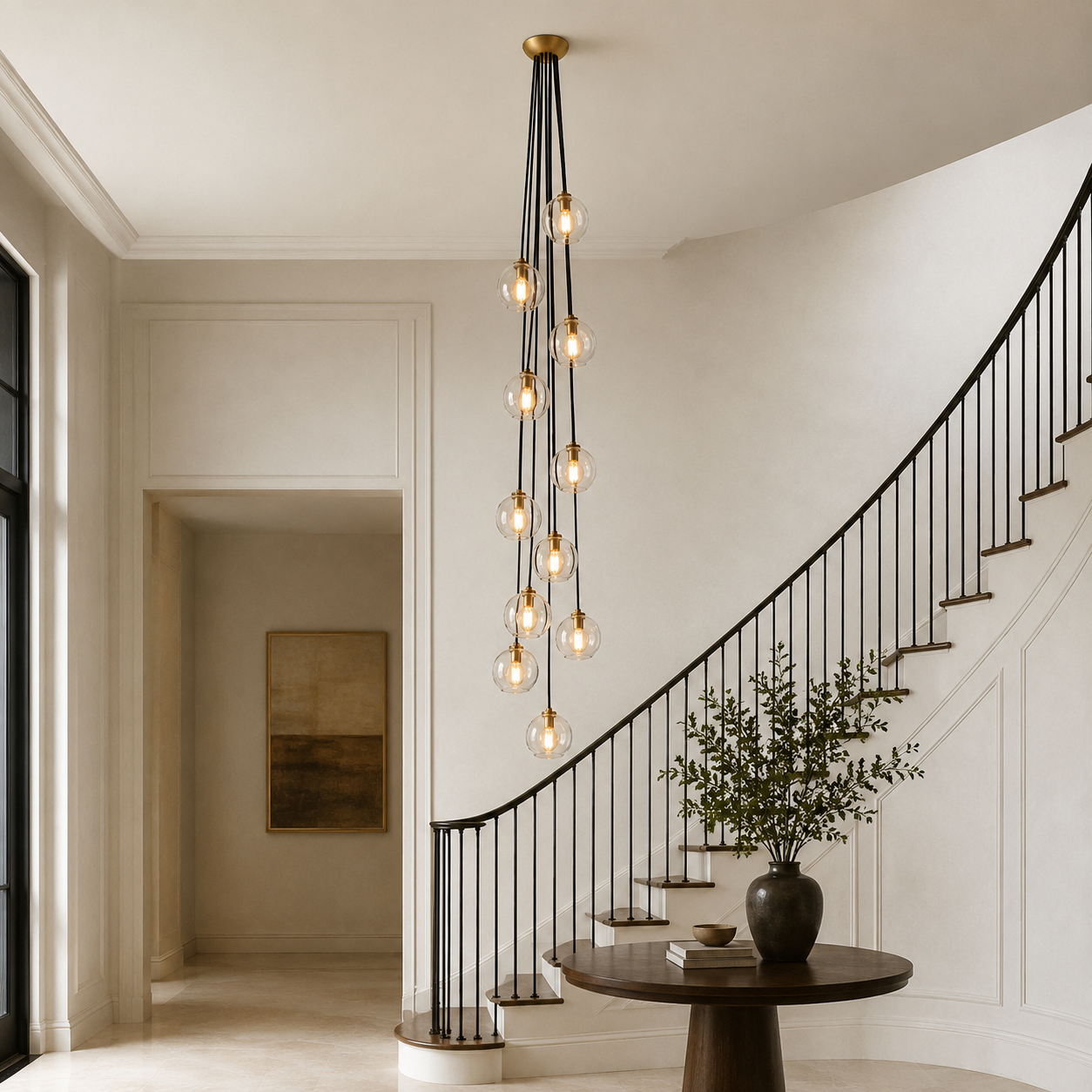 Aumardel Clear Glass Cascade Pendant - XYlight
