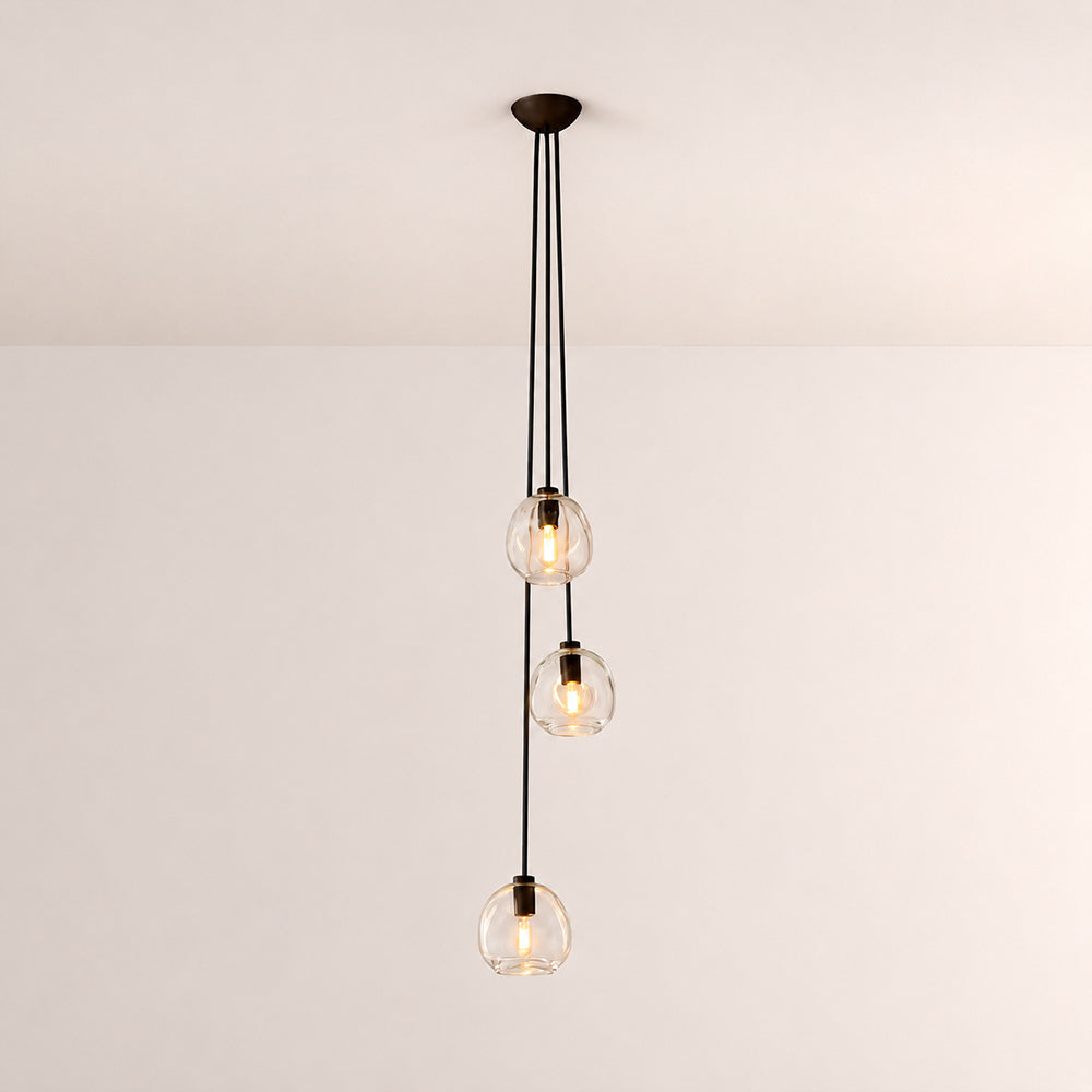 Aumardel Clear Glass Cascade Pendant - XYlight