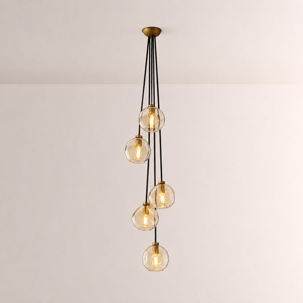 Aumardel Clear Glass Cascade Pendant - XYlight