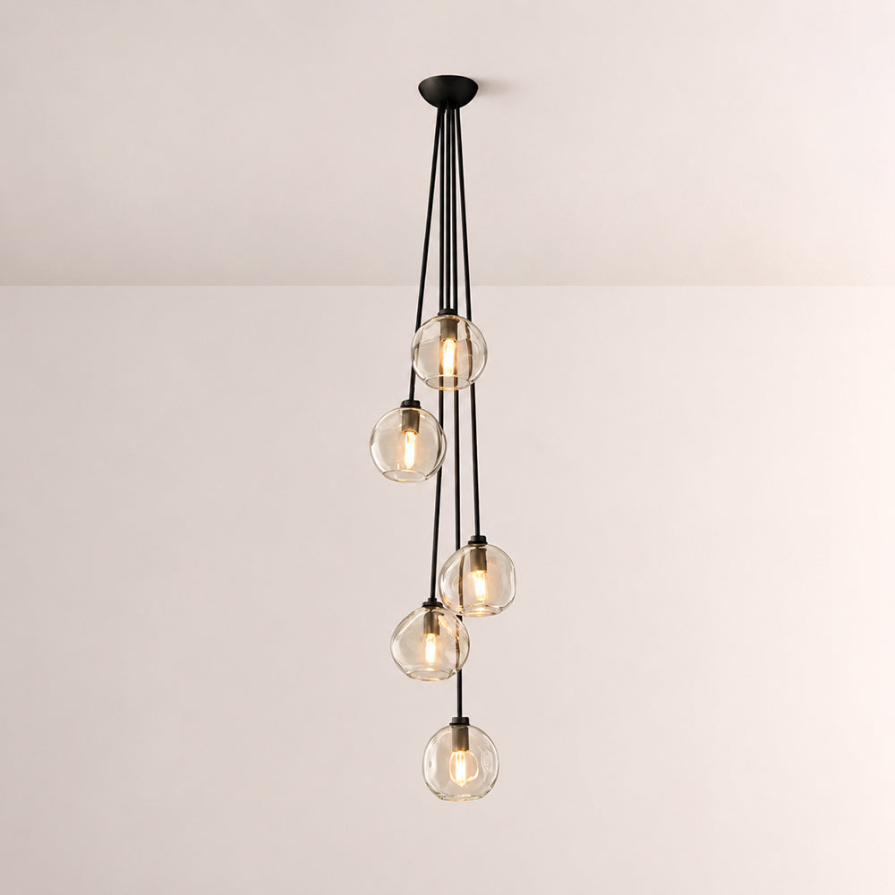 Aumardel Clear Glass Cascade Pendant - XYlight