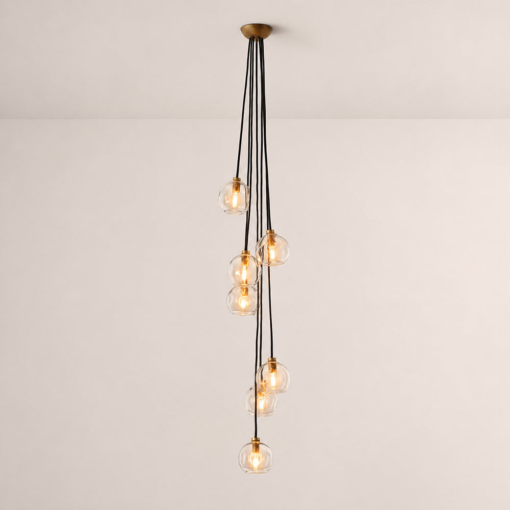 Aumardel Clear Glass Cascade Pendant - XYlight