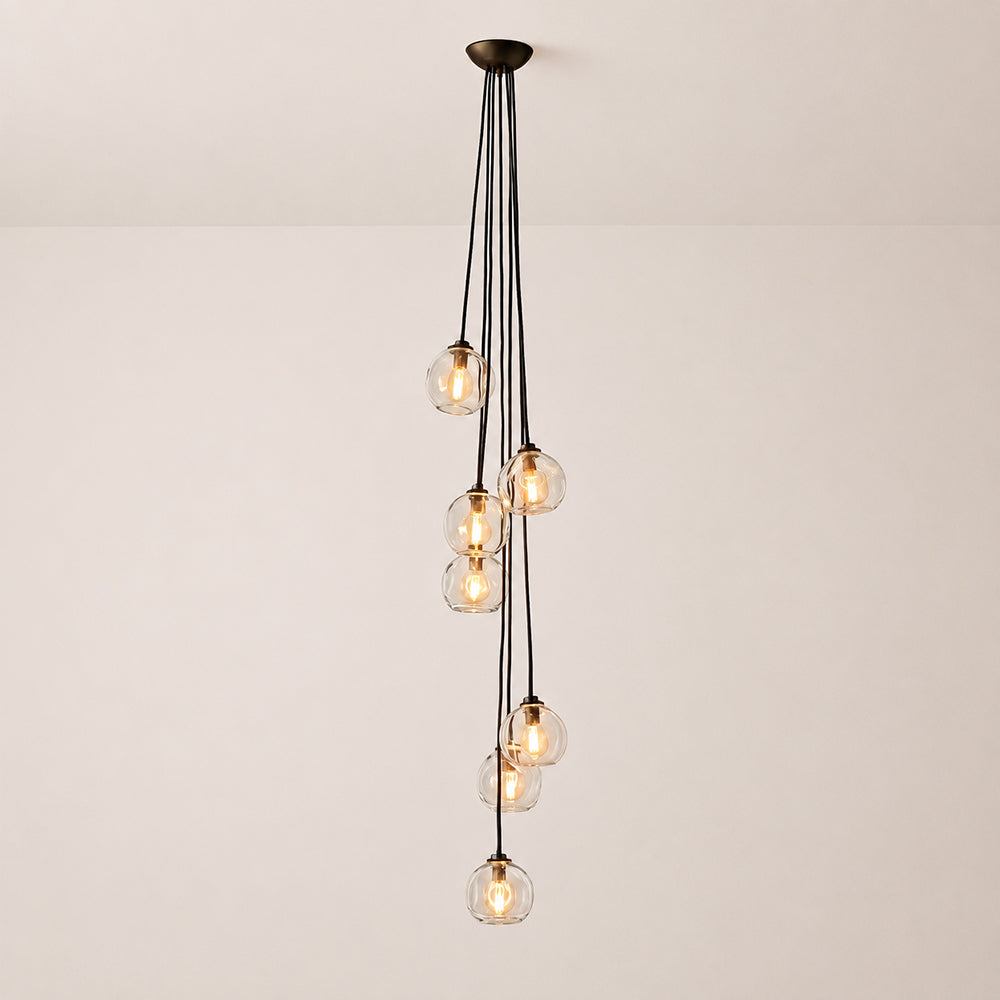 Aumardel Clear Glass Cascade Pendant - XYlight