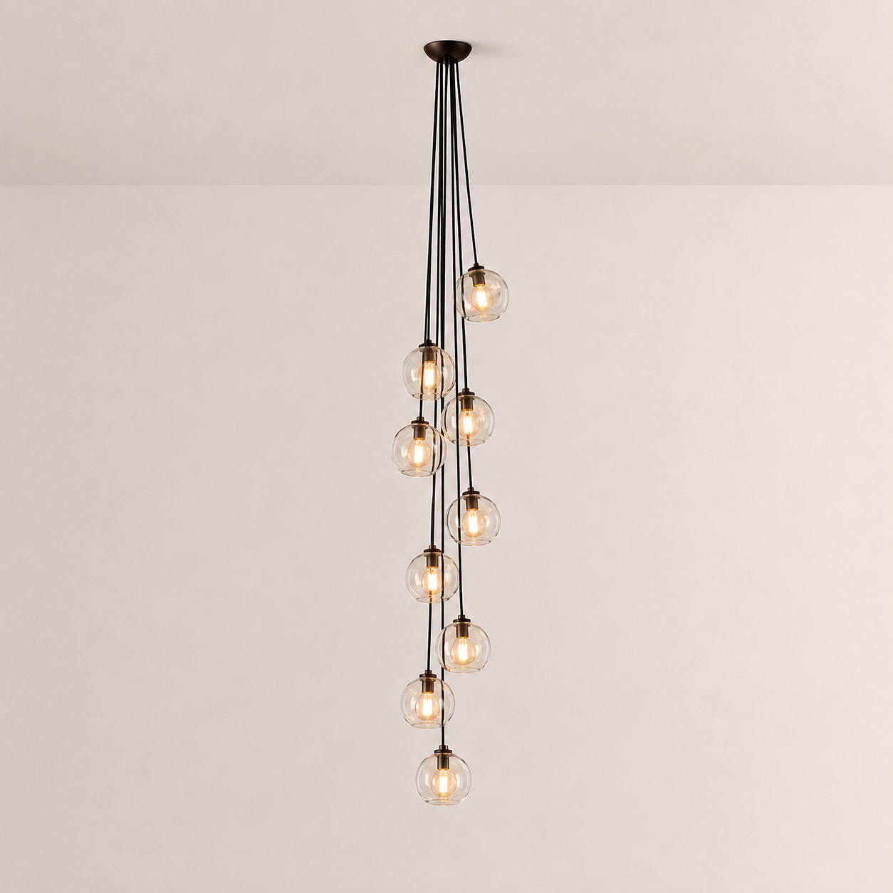 Aumardel Clear Glass Cascade Pendant - XYlight