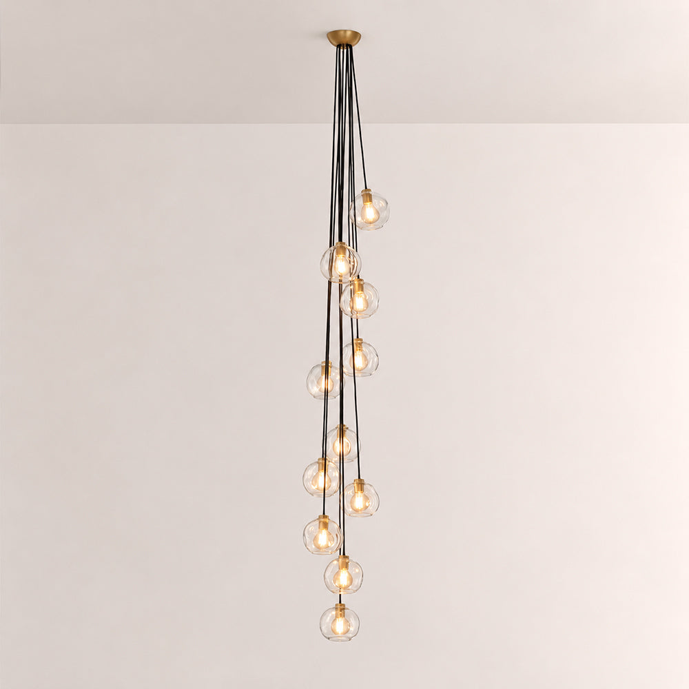 Aumardel Clear Glass Cascade Pendant - XYlight