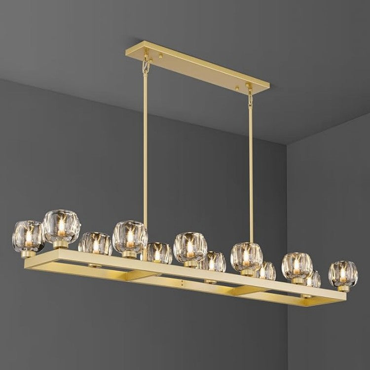 Aurevon Crystal Linear Chandelier 59″ / - XYlight