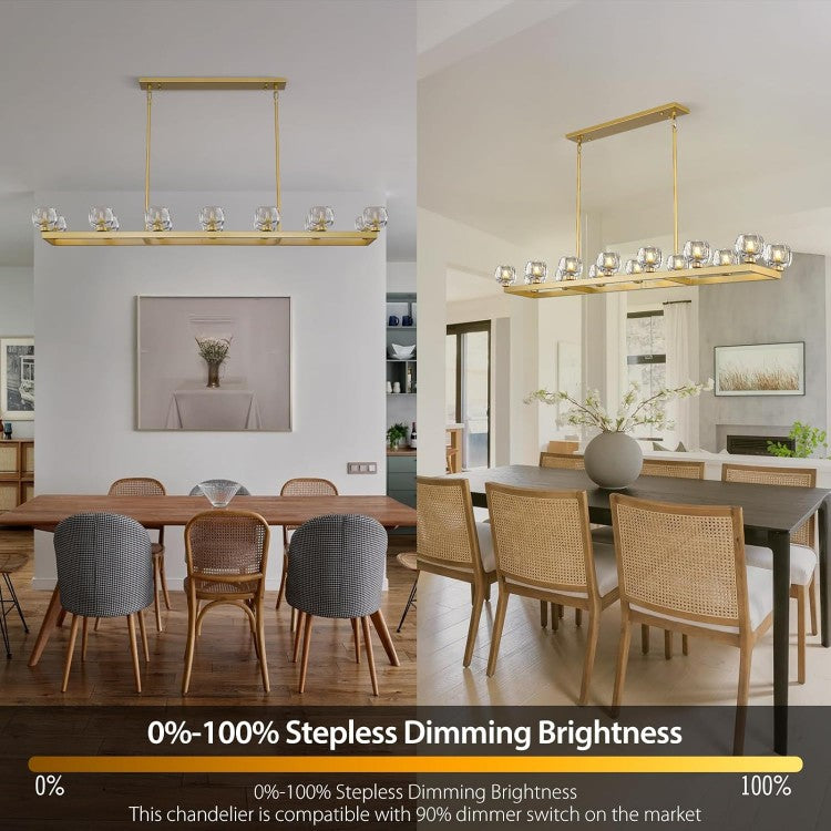 Aurevon Crystal Linear Chandelier 59″ / - XYlight
