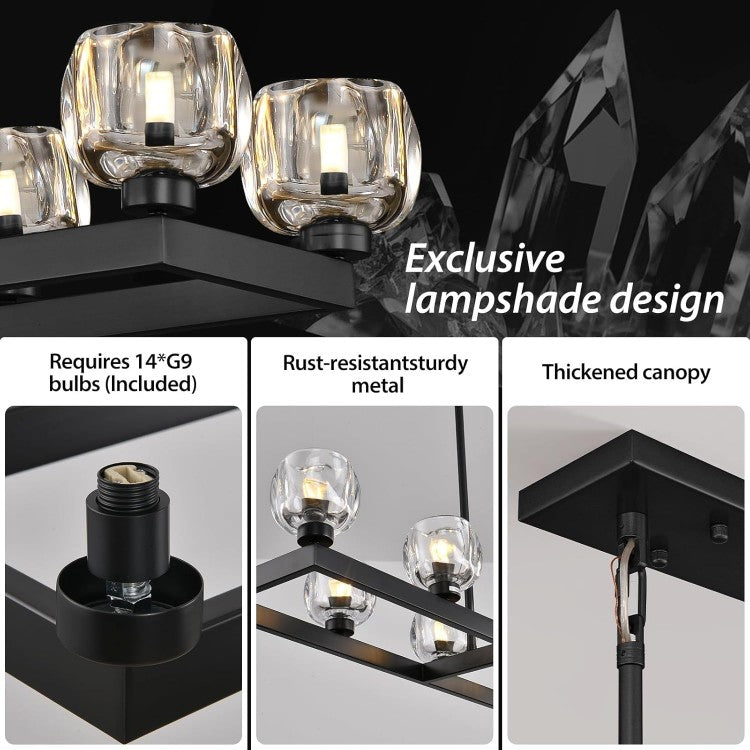 Aurevon Crystal Linear Chandelier 59″ / - XYlight