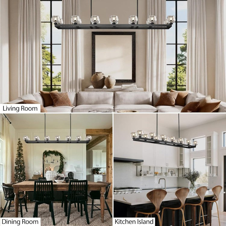 Aurevon Crystal Linear Chandelier 59″ / - XYlight