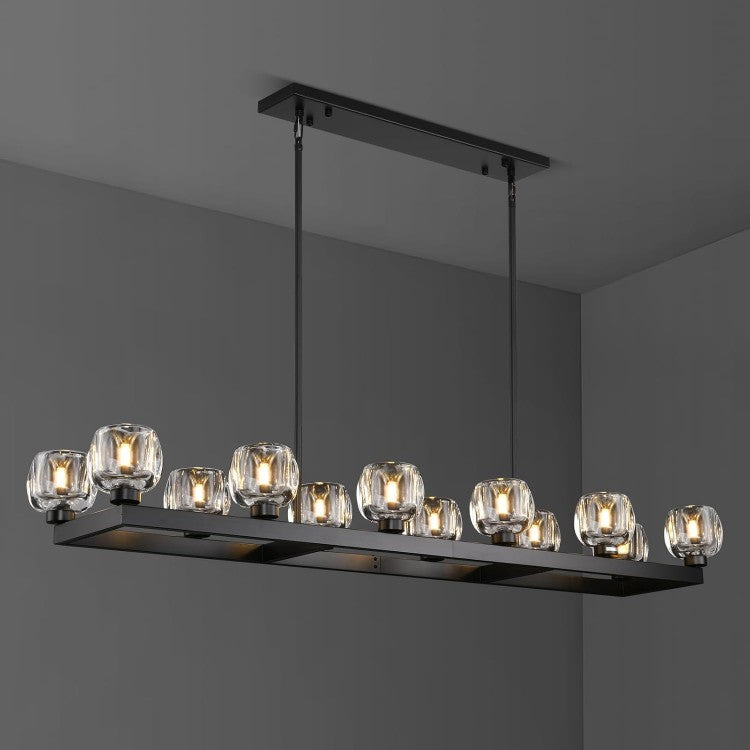 Aurevon Crystal Linear Chandelier 59″ / - XYlight