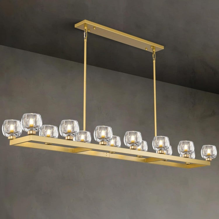 Aurevon Crystal Linear Chandelier 59″ / - XYlight