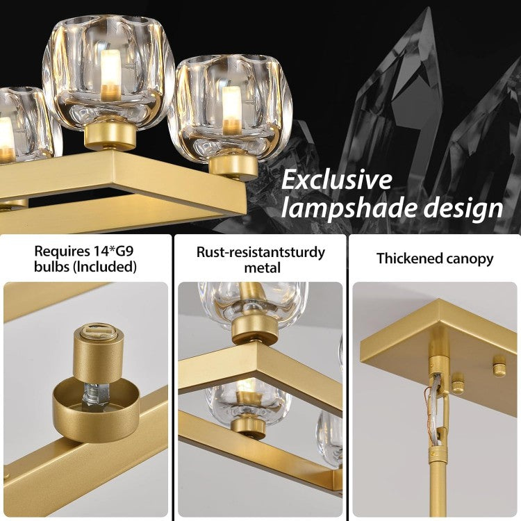 Aurevon Crystal Linear Chandelier 59″ / - XYlight