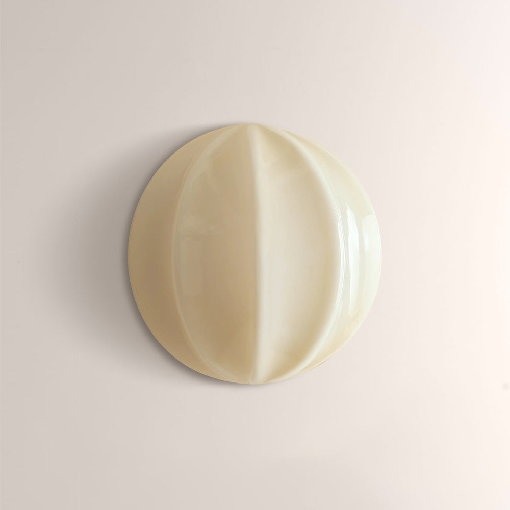 Aveline Clamshell Ribbed Opal Glass Wall Sconce - XYlight