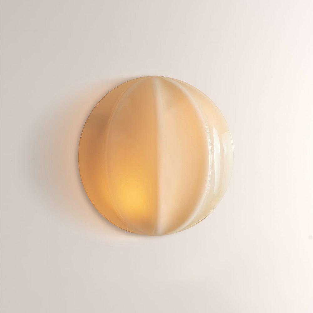 Aveline Clamshell Ribbed Opal Glass Wall Sconce - XYlight