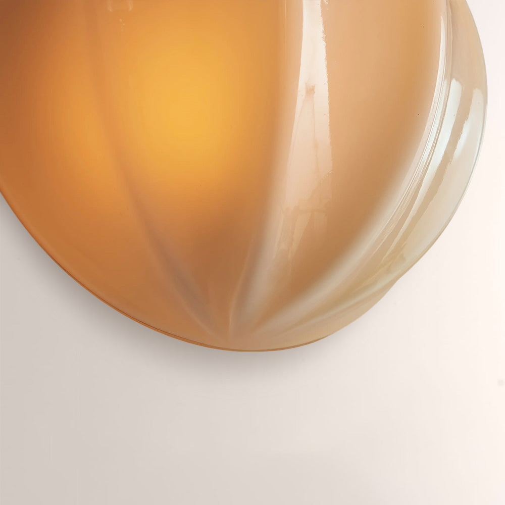 Aveline Clamshell Ribbed Opal Glass Wall Sconce - XYlight