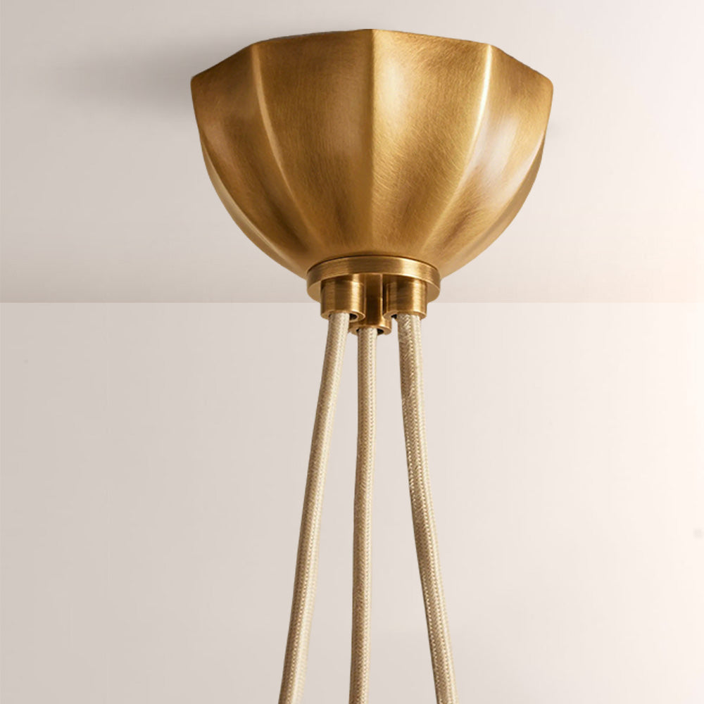 Aveline Multi-Globe Ribbed Opal Glass Chandelier - XYlight