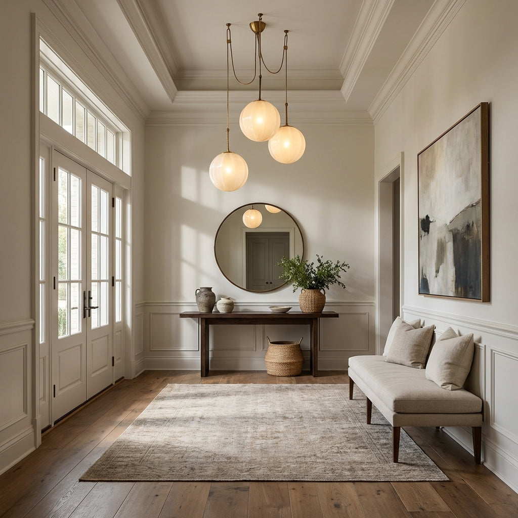 Aveline Multi-Globe Ribbed Opal Glass Chandelier - XYlight