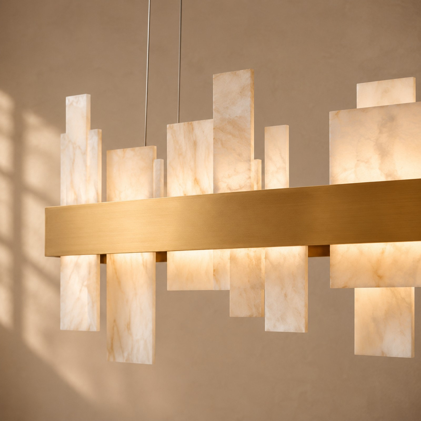 Aveloren LED Linear Alabaster Chandelier - XYlight
