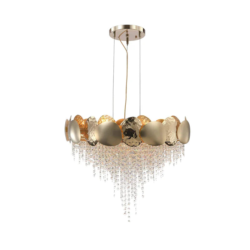 Betsy Round Brass Crystal Chandelier - XYlight