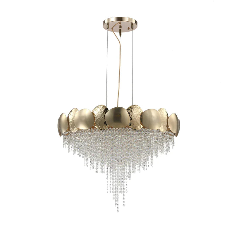 Betsy Round Brass Crystal Chandelier - XYlight