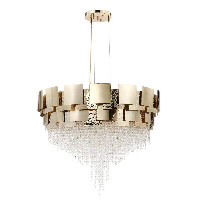 Betsy Round Crystal Bead Chandelier