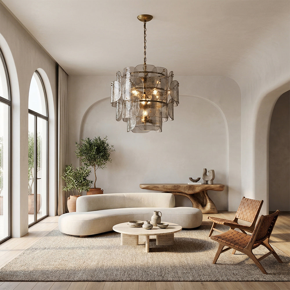 Blaira Tiered Blown Glass Chandelier - XYlight