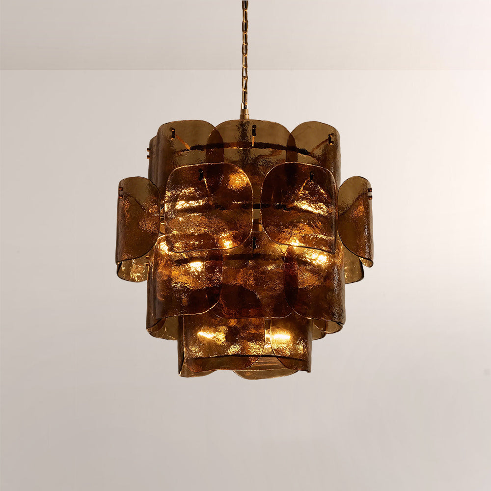 Blaira Tiered Blown Glass Chandelier - XYlight