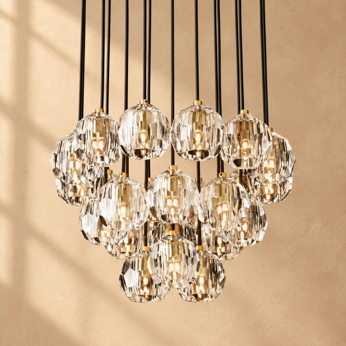 Bonmelor Glass Round Cluster Chandelier - XYlight