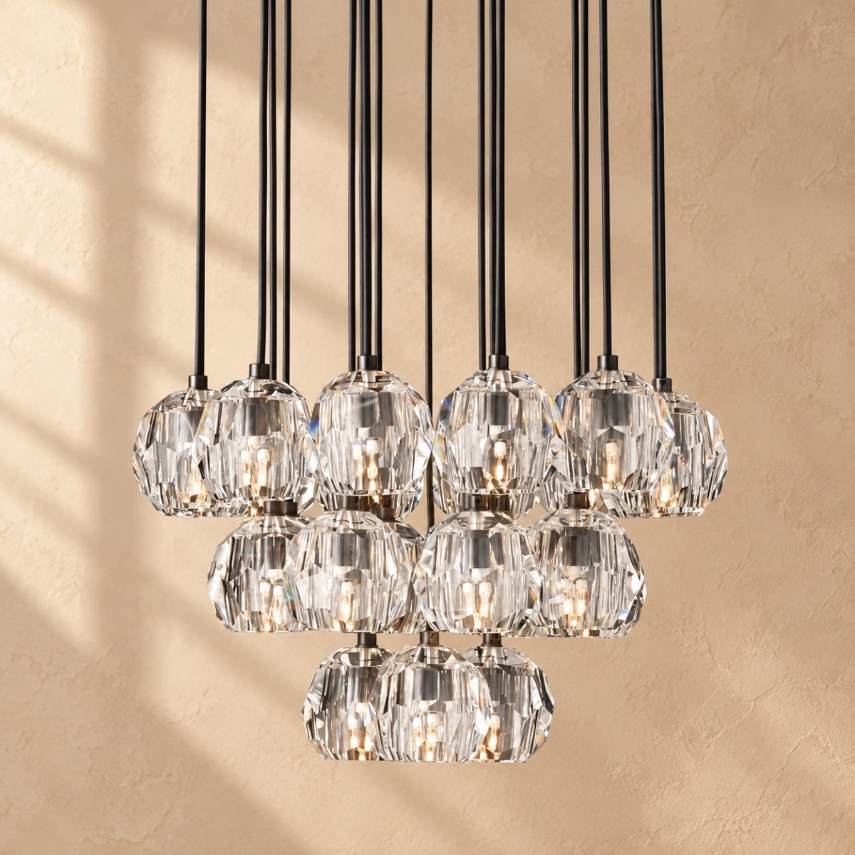 Bonmelor Glass Round Cluster Chandelier - XYlight