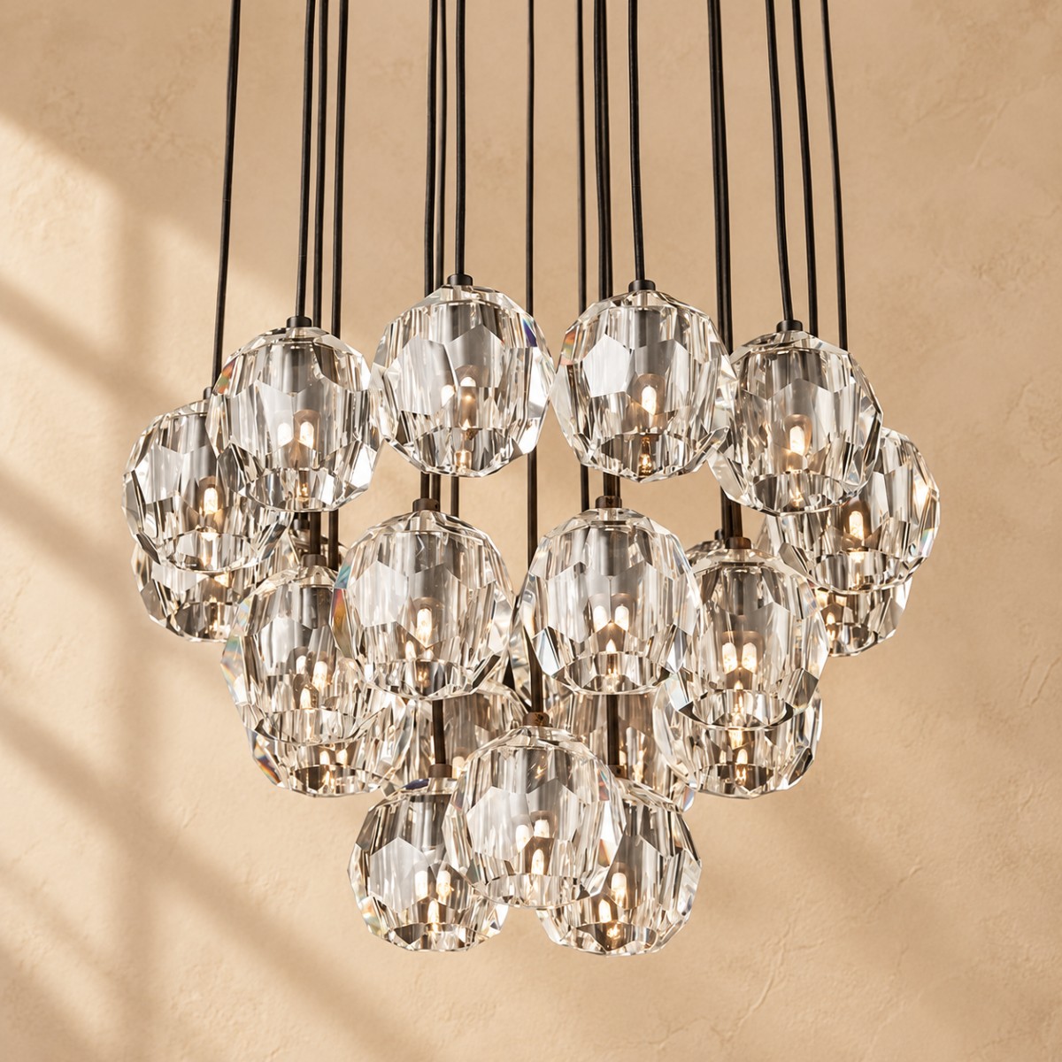 Bonmelor Glass Round Cluster Chandelier - XYlight