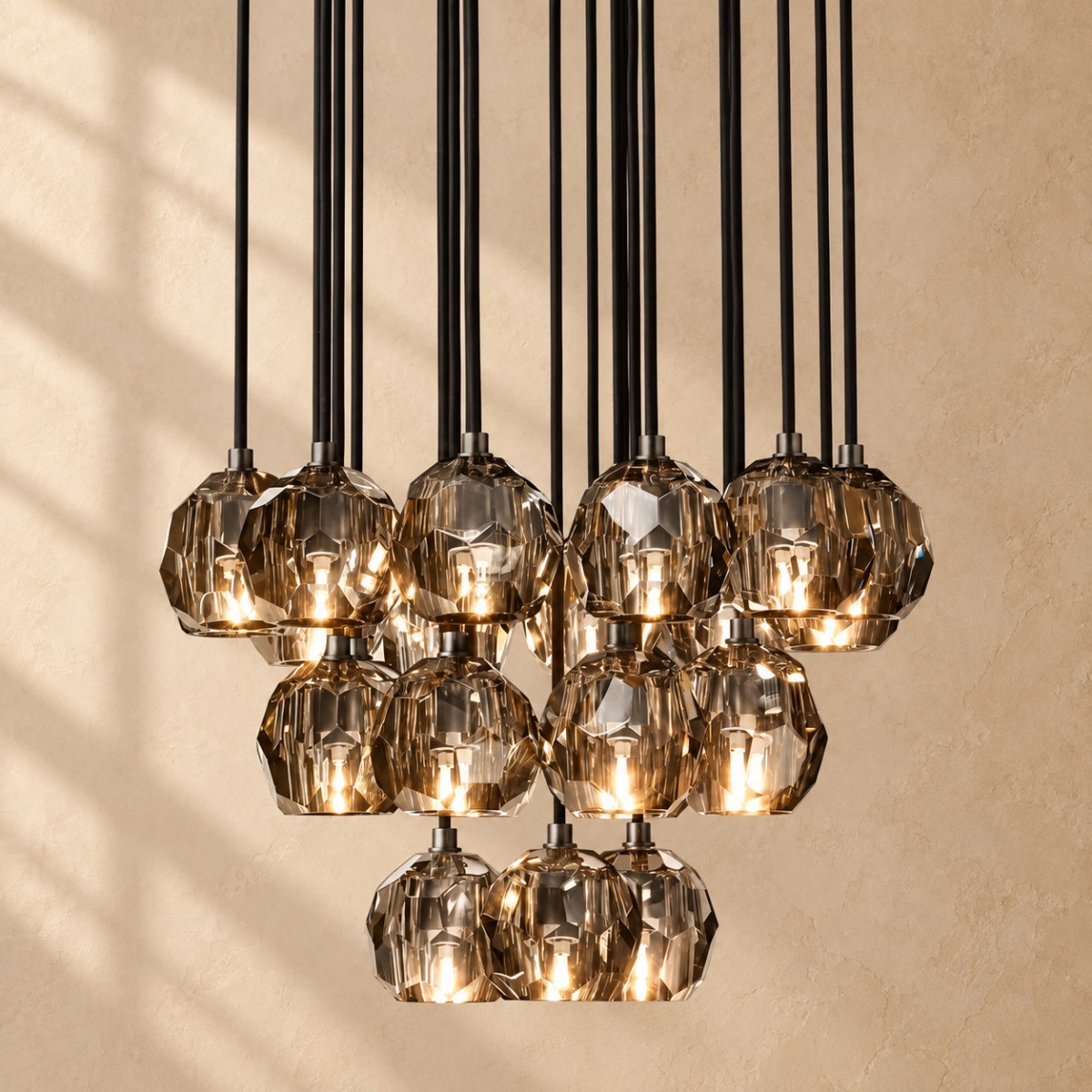 Bonmelor Glass Round Cluster Chandelier - XYlight