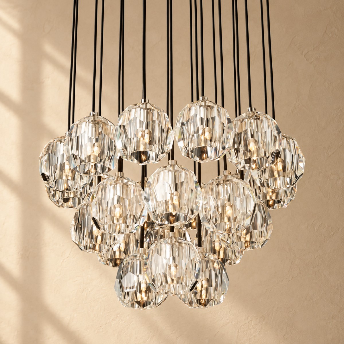 Bonmelor Glass Round Cluster Chandelier - XYlight