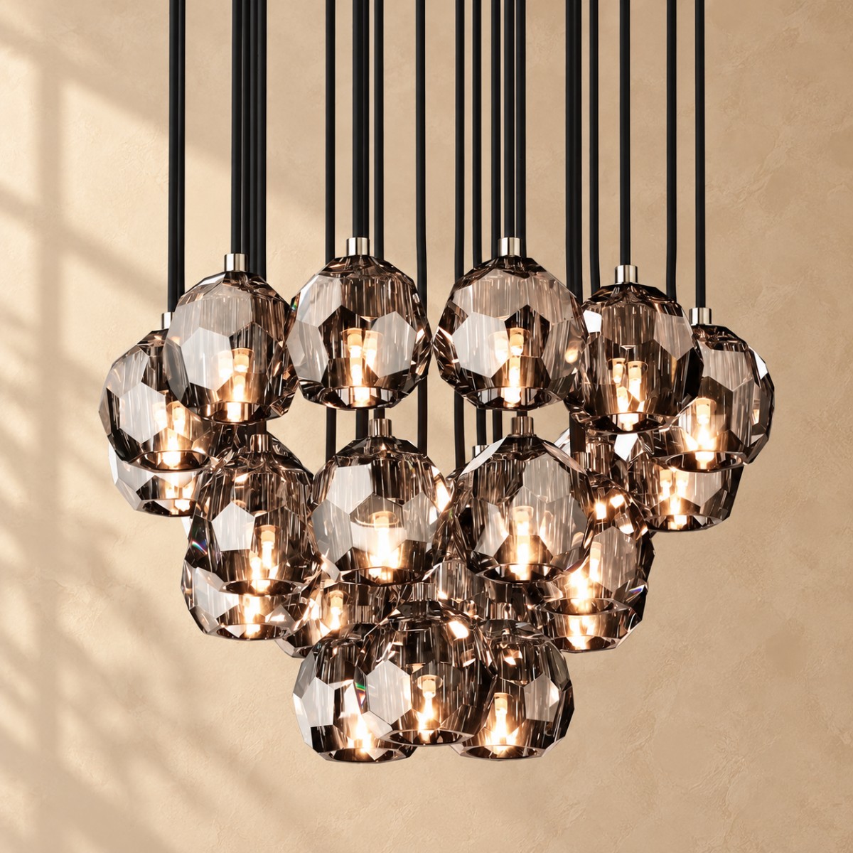 Bonmelor Glass Round Cluster Chandelier - XYlight
