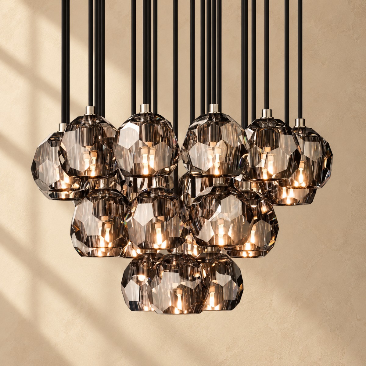 Bonmelor Glass Round Cluster Chandelier - XYlight