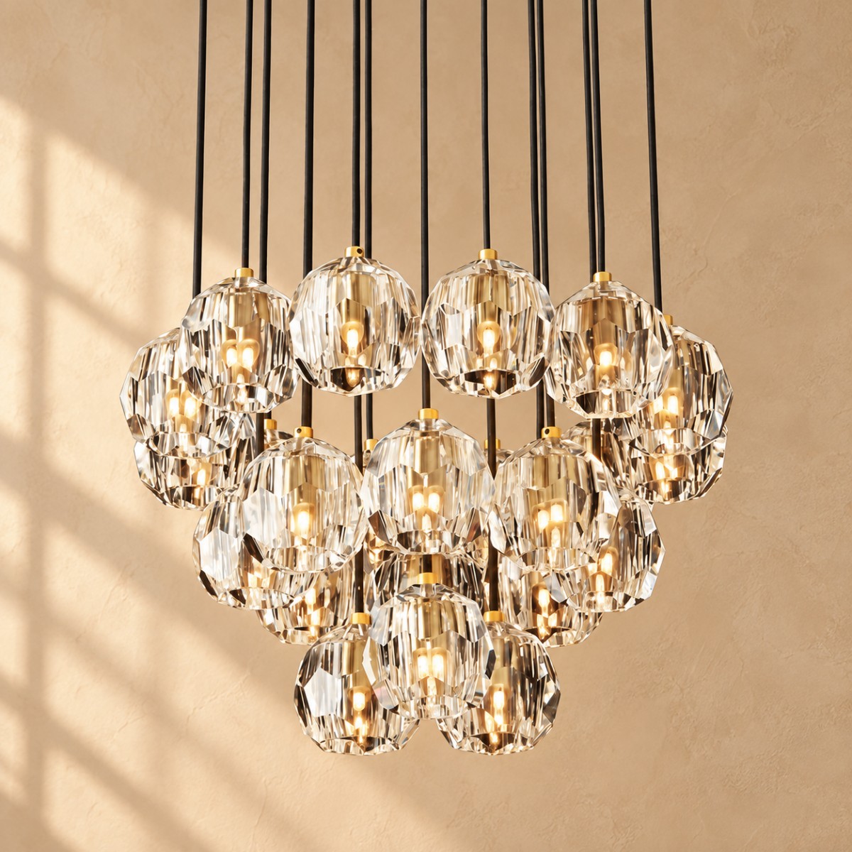 Bonmelor Glass Round Cluster Chandelier - XYlight