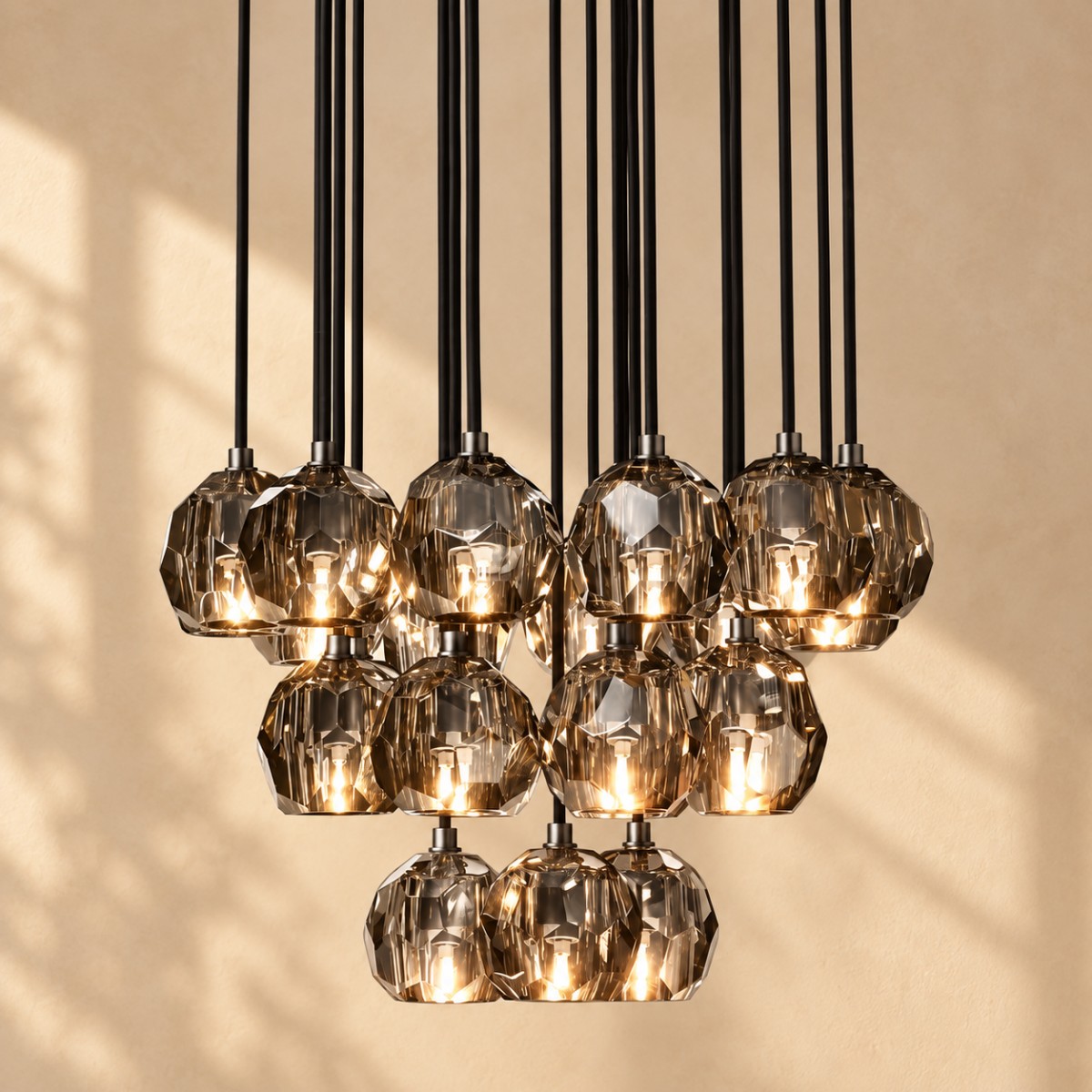 Bonmelor Glass Round Cluster Chandelier - XYlight