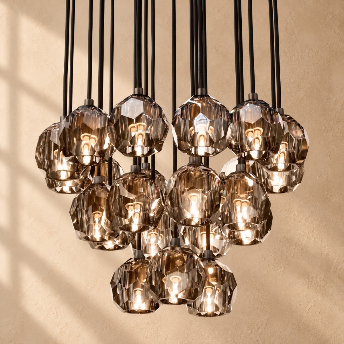 Bonmelor Glass Round Cluster Chandelier - XYlight
