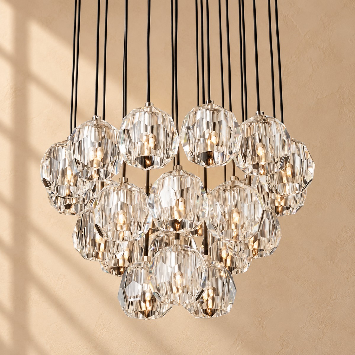 Bonmelor Glass Round Cluster Chandelier - XYlight