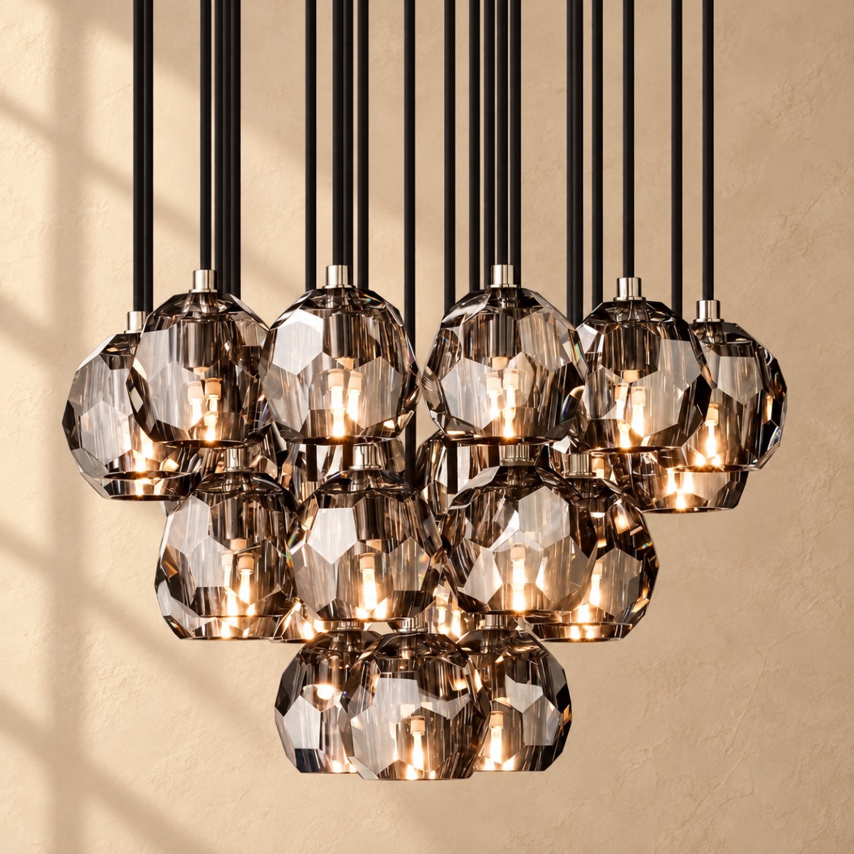 Bonmelor Glass Round Cluster Chandelier - XYlight